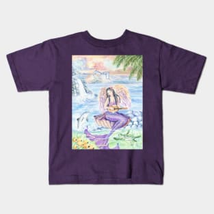 Hawaiian Mermaid, Pacific Mermaid Kids T-Shirt